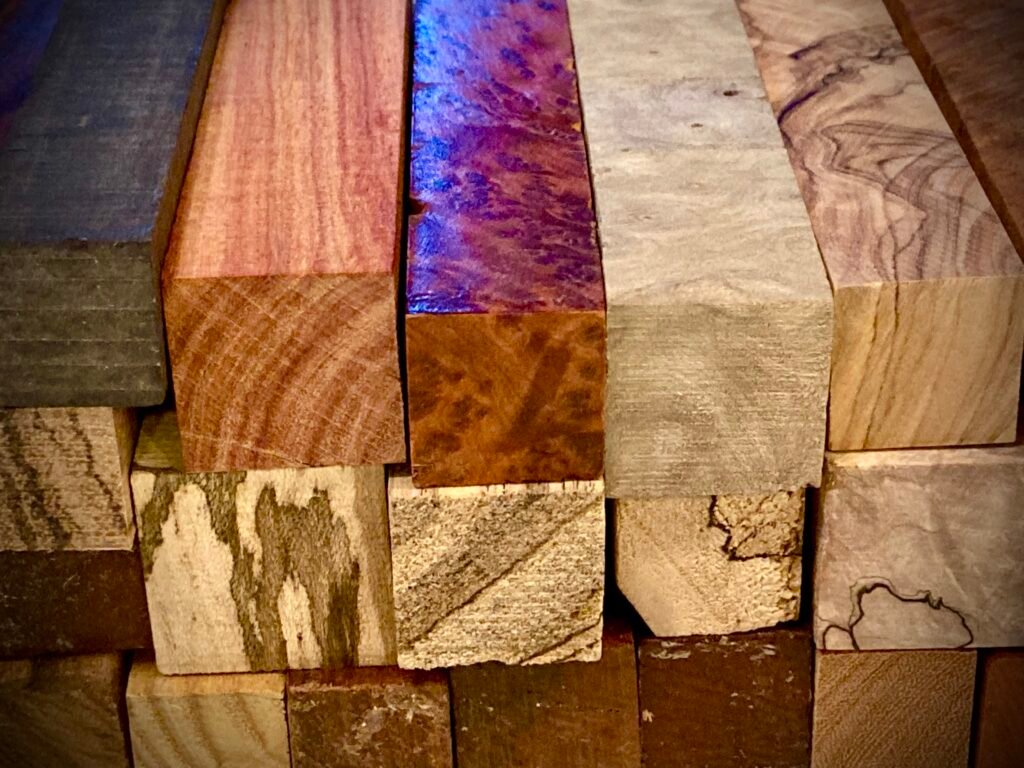 A few of my personal collection of exotic woods from all over the world.