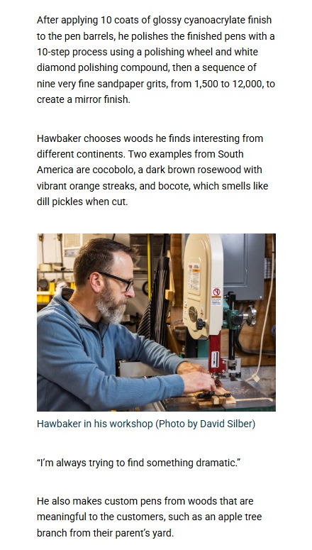 Town & Gown Article: Todd Hawbaker: From Journaler to Craftsman