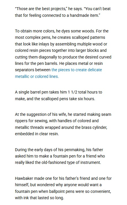 Town & Gown Article: Todd Hawbaker: From Journaler to Craftsman