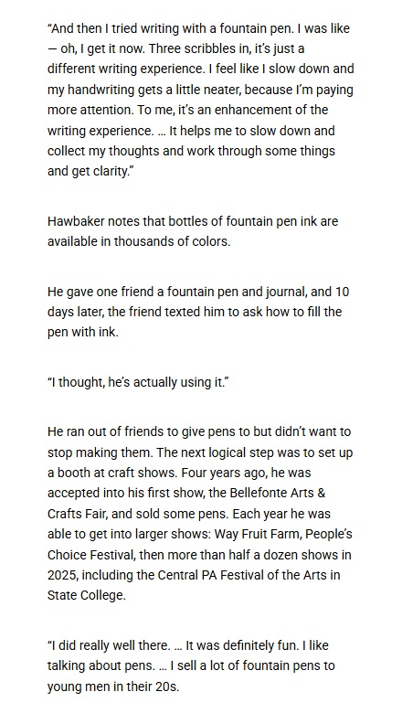 Town & Gown Article: Todd Hawbaker: From Journaler to Craftsman