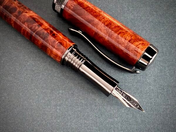 Handcrafted Amboyna Burl Fountain Pen