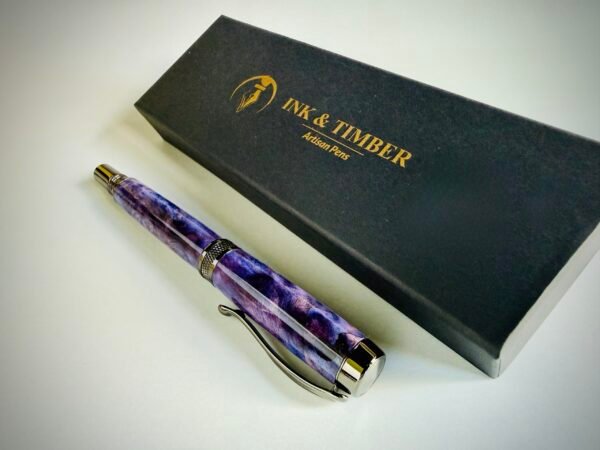 Purple Burl Rollerball Pen