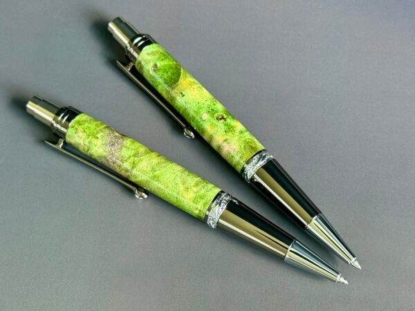 Green Burl Click Pen