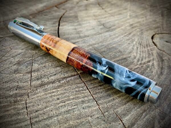Cherry Burl and Resin Magnetic Pen