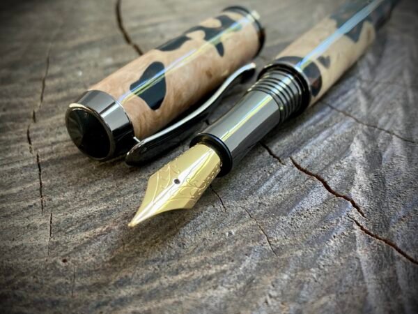 Resin and Burl Jowo Fountain Pen