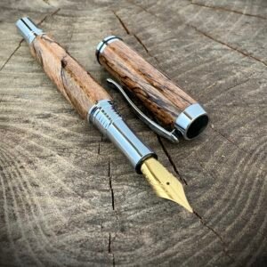 Spalted Avocado Fountain Pen with Jowo Nib