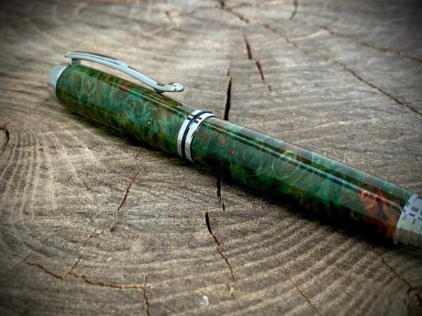 Green Burl Fountain Pen with Jowo Nib