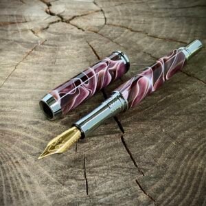 Mauve Ribbon Fountain Pen with Jowo Nib