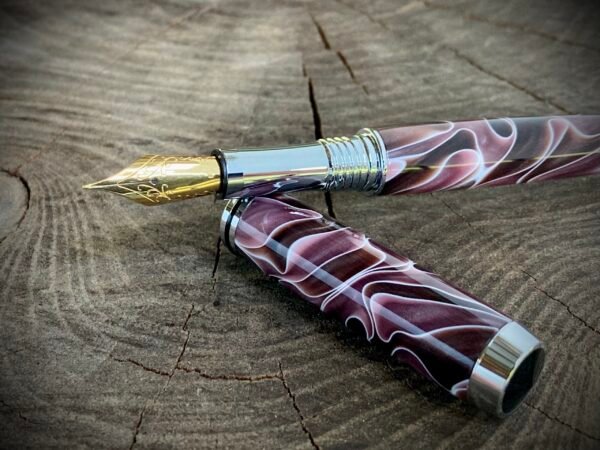 Mauve Ribbon Fountain Pen with Jowo Nib