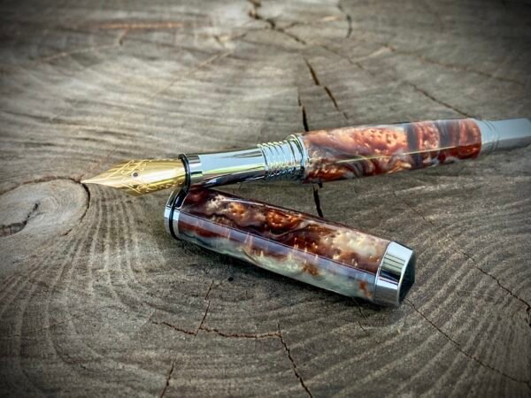 Copper Swirled Fountain Pen with Jowo Nib