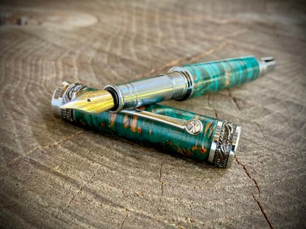 Teal Burl Fountain Pen