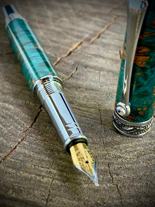 Teal Burl Fountain Pen