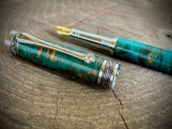 Teal Burl Fountain Pen