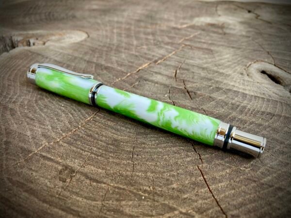 Green and White Fountain Pen