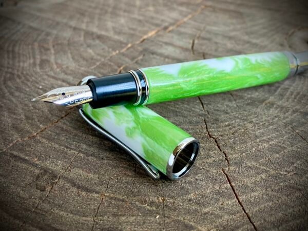 Green and White Fountain Pen