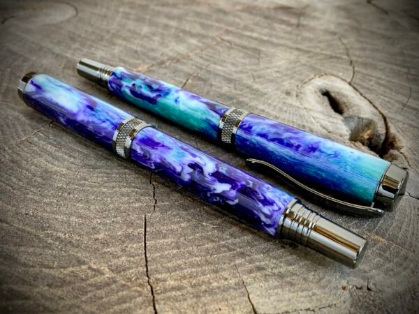 Purple and Green Rollerball Pen