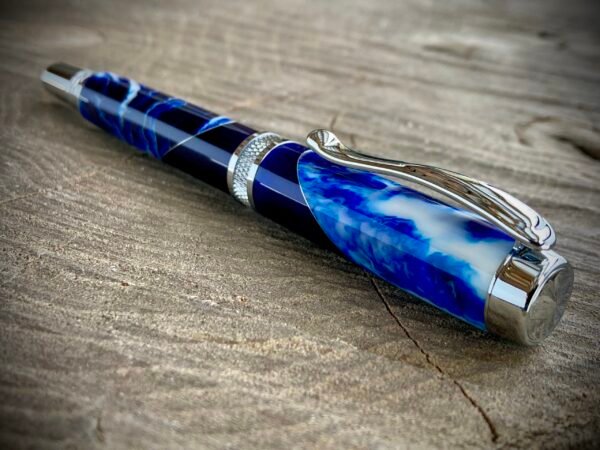 Blue and White Graduation Pen