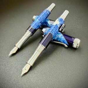 Blue and White Graduation Fountain Pen