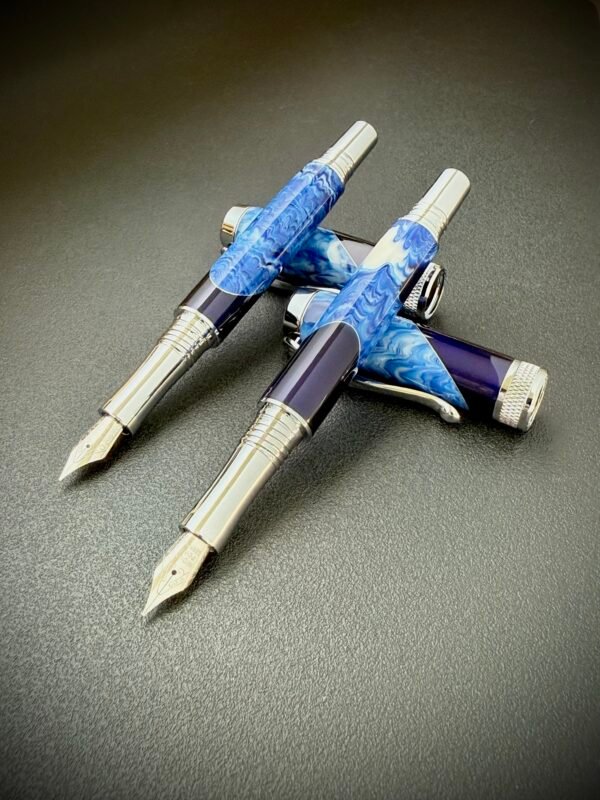 Blue and White Graduation Fountain Pen