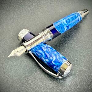 Blue and White Graduation Fountain Pen