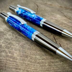 Blue and White Graduate Pen - SWIRL