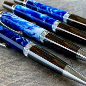 Blue and White Graduate Pen - SWIRL