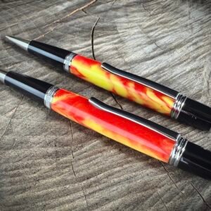 Handpoured Fire Resin Click Pen