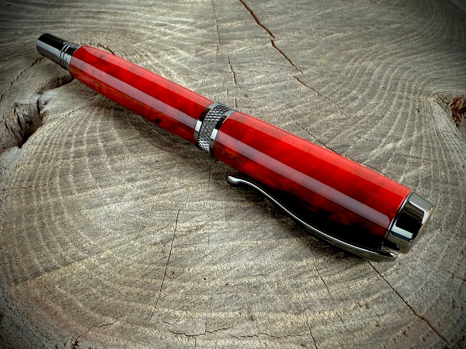 Red and Black Fountain Pen, #830