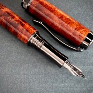 Handcrafted Amboyna Burl Fountain Pen