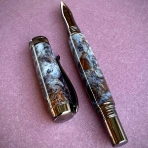 Smokey Blue Maple Burl Pen
