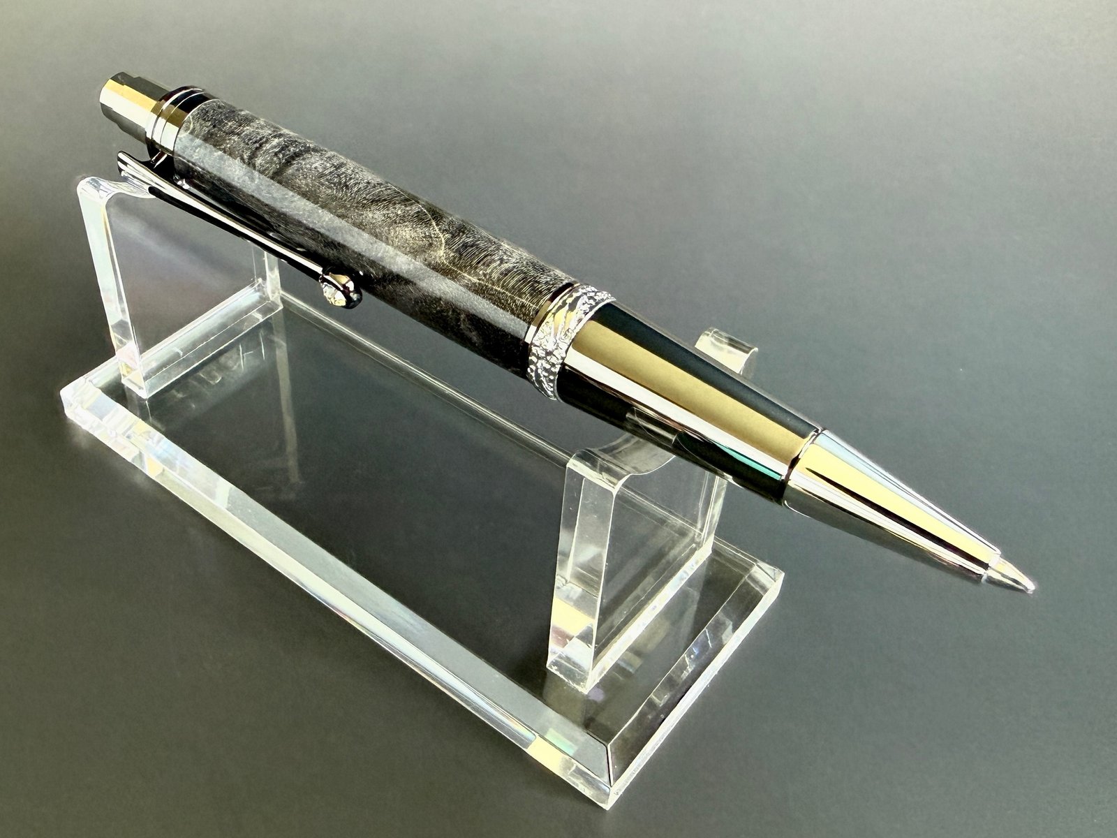 Black Burl Click Pen