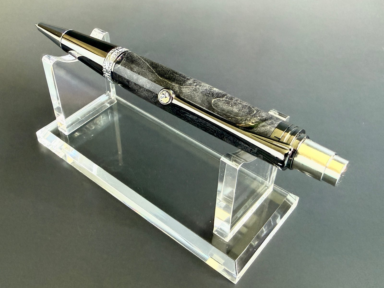 Black Burl Click Pen