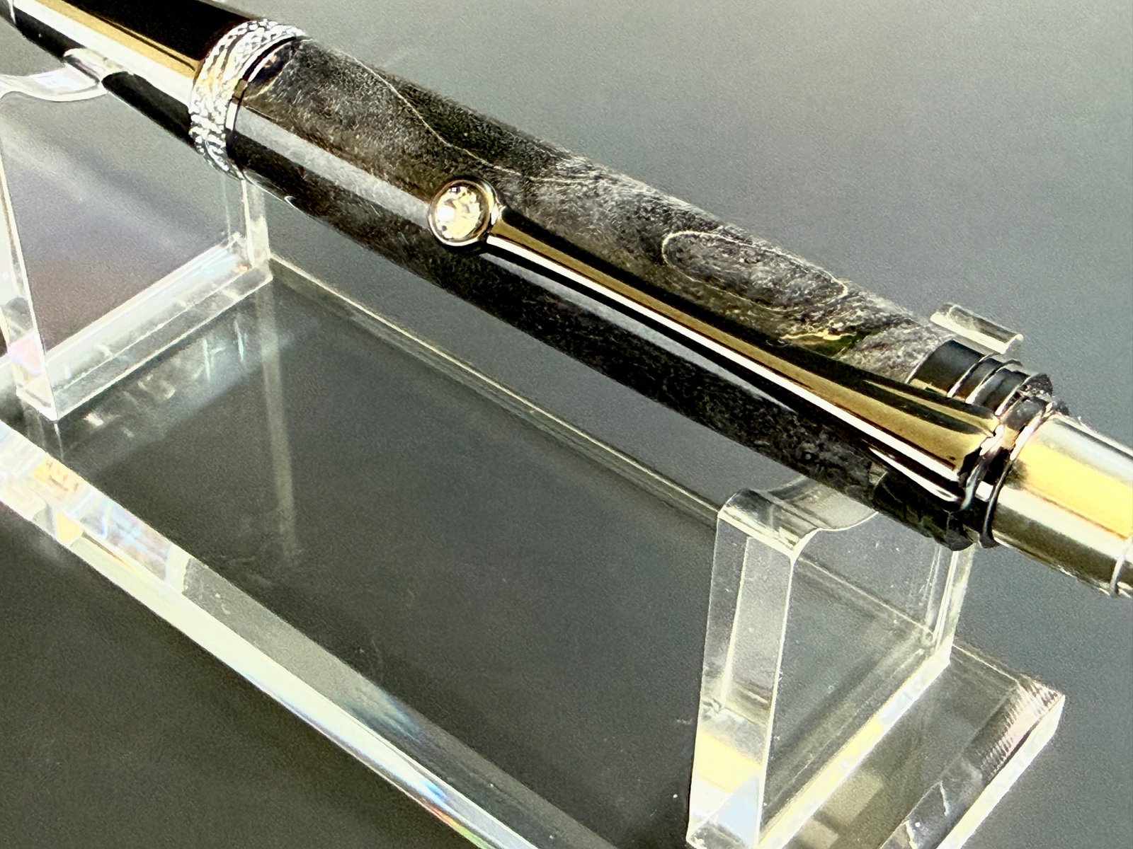 Black Burl Click Pen