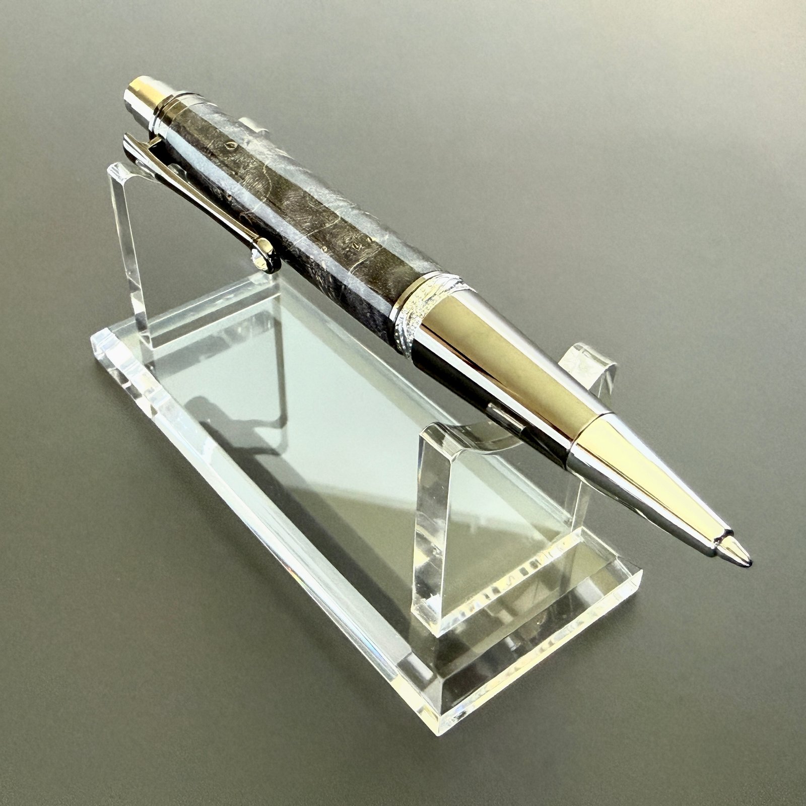 Black Burl Click Pen