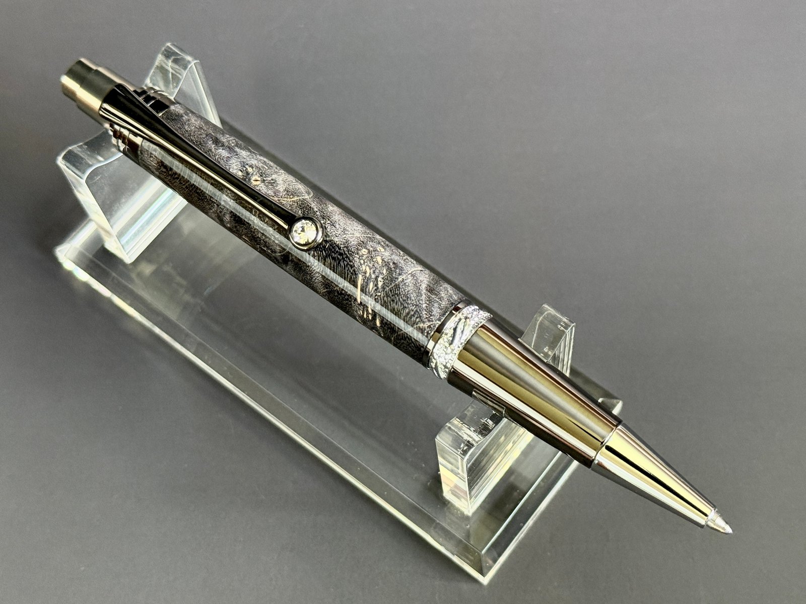 Black Burl Click Pen